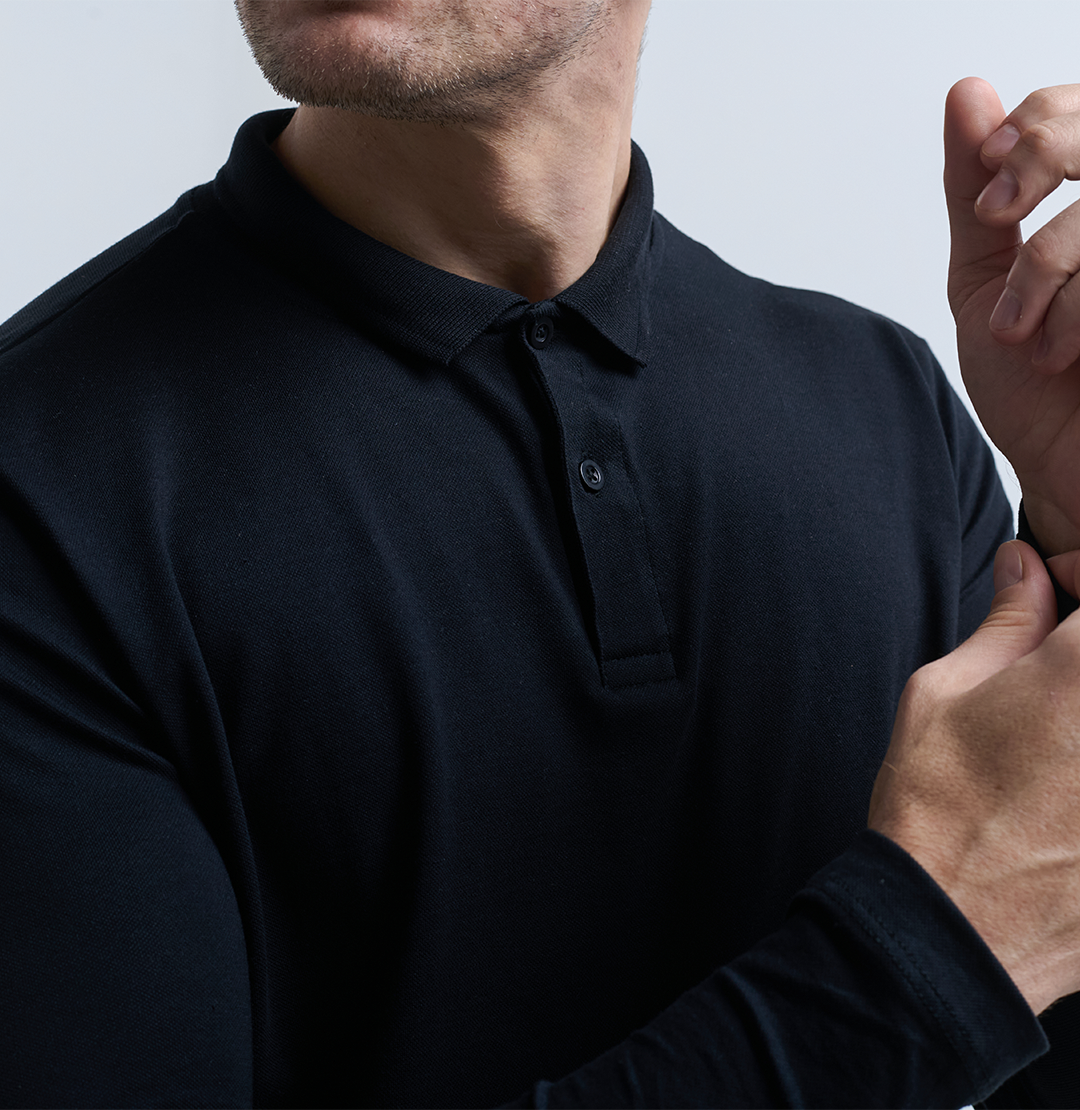 Kit 2x Camisa Polo Manga Longa